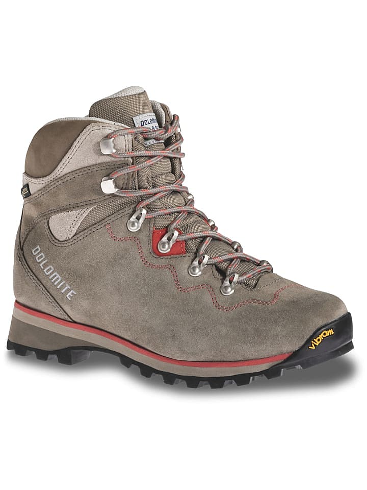 DOLOMITE ST.Moritz GTX W's Wanderschuhe Gore Tex in Mud Grey/Coral Red günstig kaufen 36