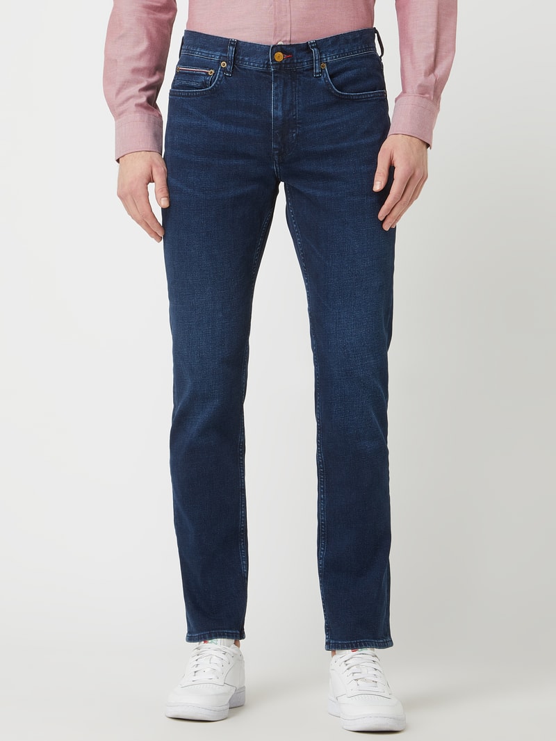 Straight Fit Jeans mit Stretch-Anteil Modell 'Denton' in blau