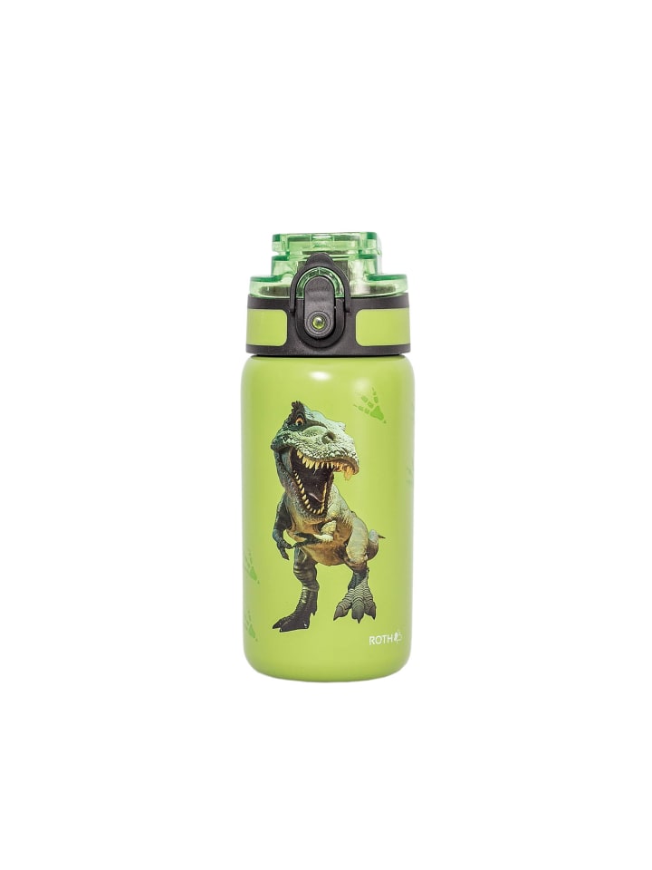 ROTH Kinder-Trinkflasche Tyrannosaurus, Edelstahl 350 ml in Grün günstig kaufen onesize