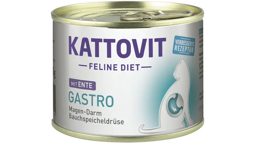 Kattovit Feline Diet – Gastro Ente 185 g