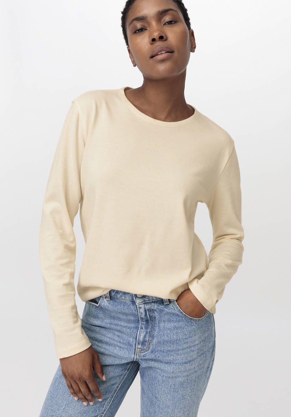 Langarmshirt aus reiner Bio-Baumwolle