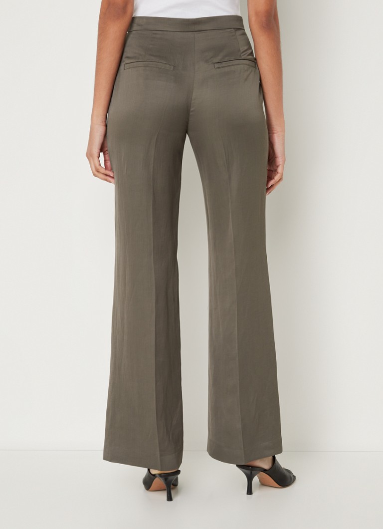 Cinque Cisong high waist wide fit trousers in linen blend