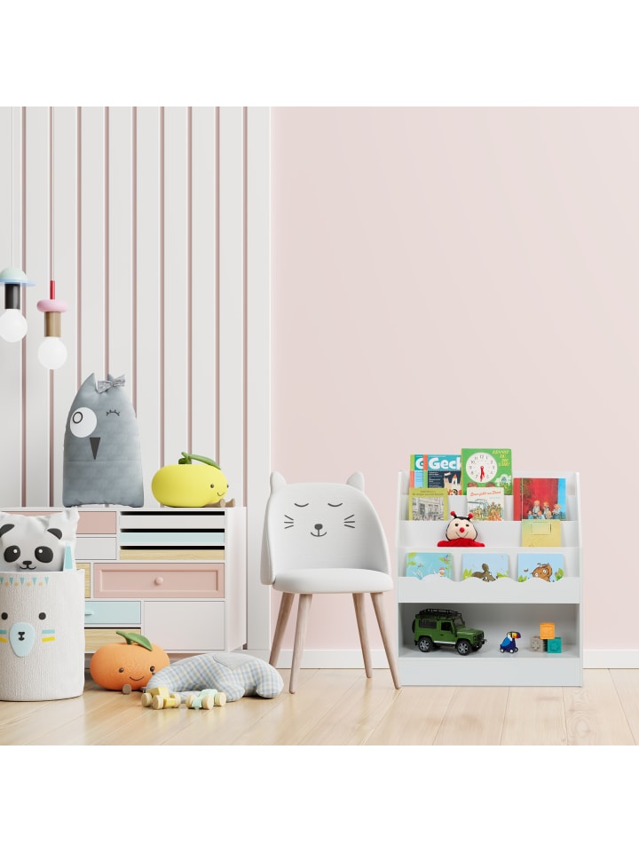 relaxdays Kinderbücherregal in Weiß - (B)70 x (H)80 x (T)30 cm günstig kaufen onesize