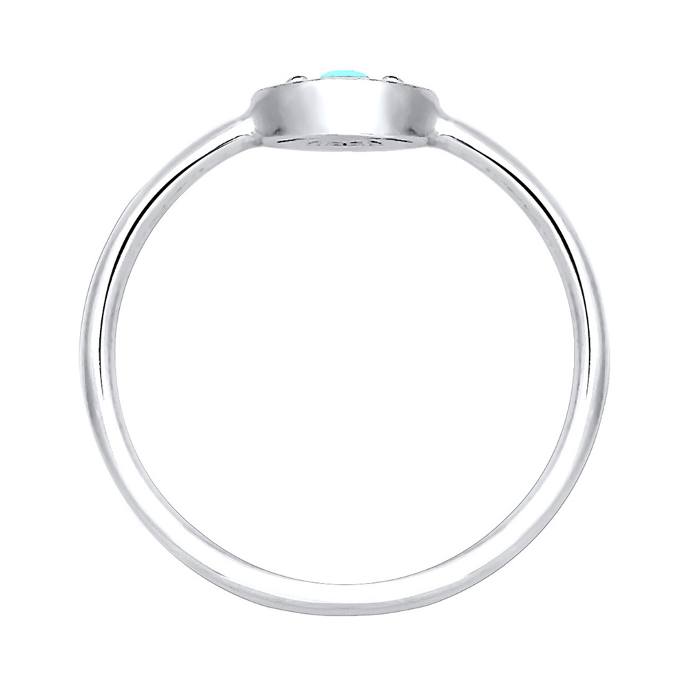 Elli Elli Bague Femmes Mauvais Œil Talisman avec Howlite en Argent Sterling 925 Plaqué Bague
