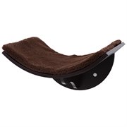PawHut Katzenliege Katzen Wandliege Katzenbett Katzenregal Wandmontage Plüschauflage MDF Braun 41 x 28 x 21 cm