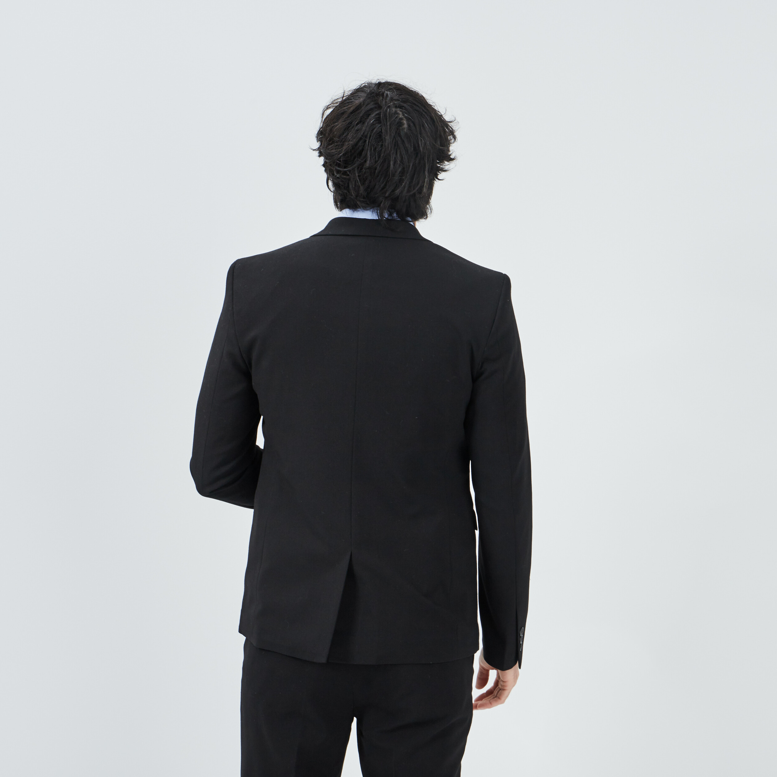 Veste ajustée boutonnée noir homme | La Halle