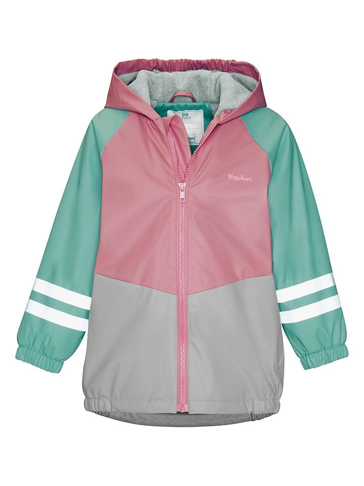 Playshoes Regenjacke in Rosa/ Grün günstig kaufen