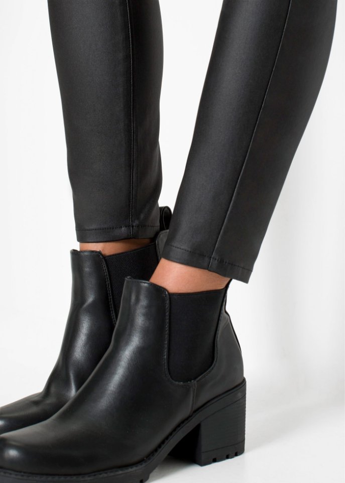 Lederimitat-Hose High Waist
