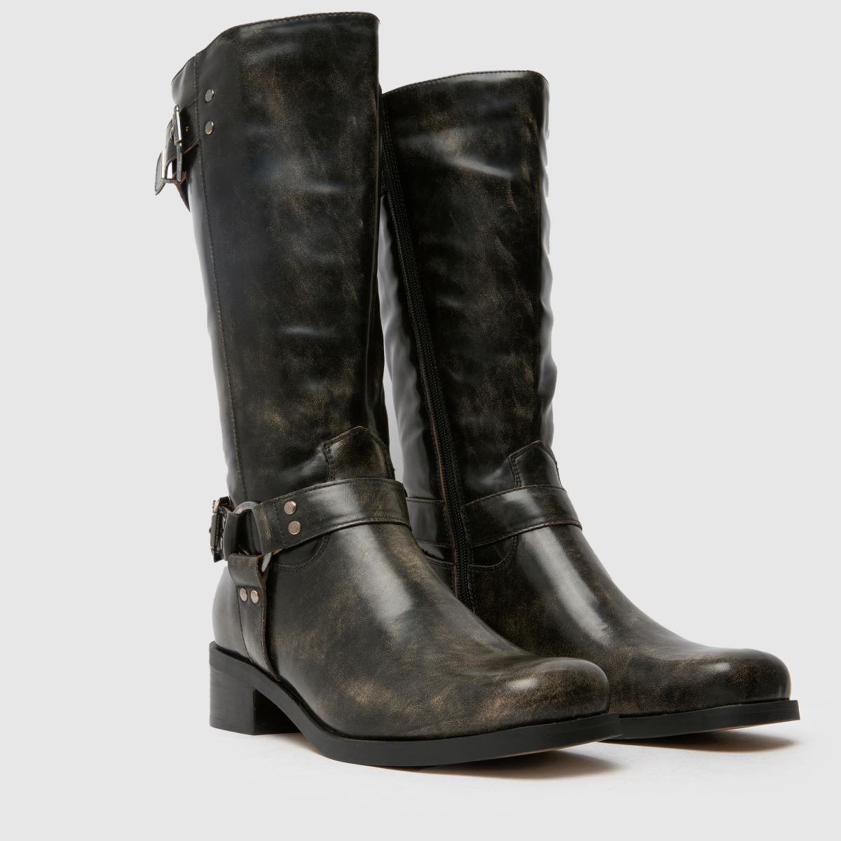 Schuh – Amina Hardwear – Svarta bikerstövlar