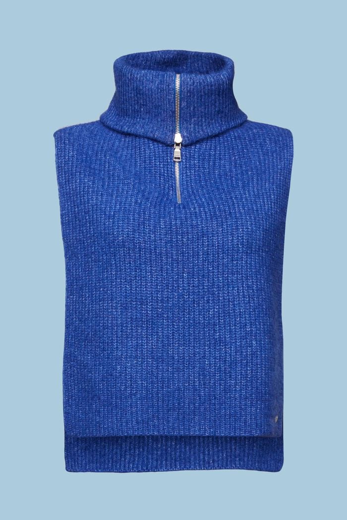 Rollkragen Poncho mit offenen Seiten