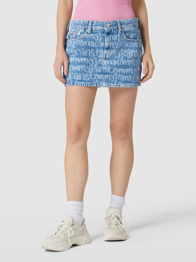 Minirock mit Label-Print Modell 'SOPHIE' in jeans