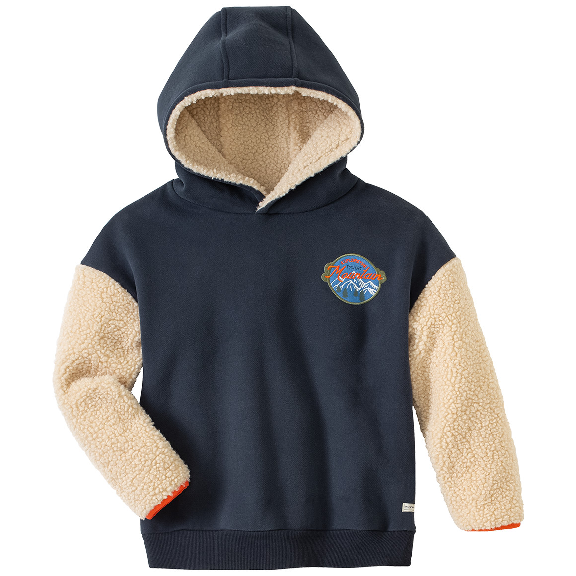 Jungen Hoodie mit Teddyärmeln