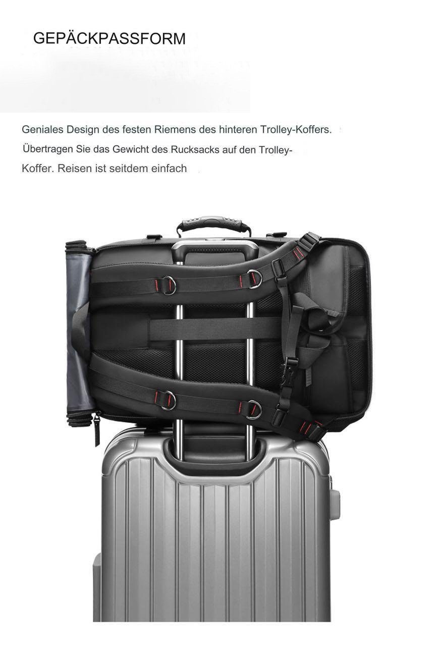 YYV Reiserucksack Wasserdichter Reiserucksack für Herren, Perfekt für Sport, Reisen, Wandern und mehr.