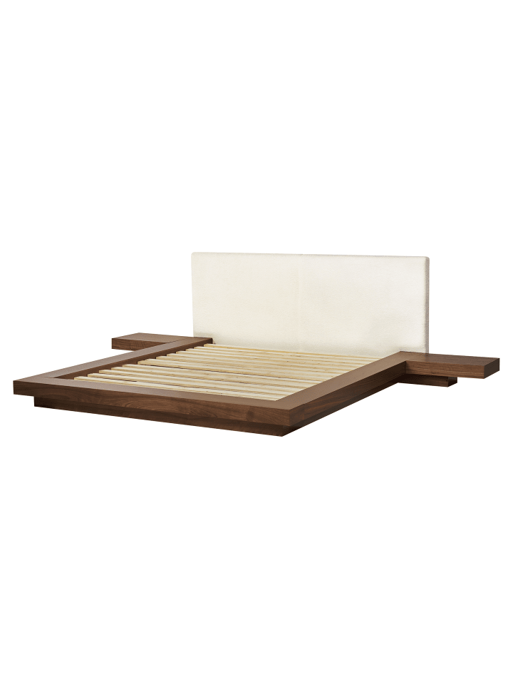 Beliani Doppelbett ZEN in Braun/Weiß - (W) 308 x (H) 86 x (L) 229 cm günstig kaufen onesize