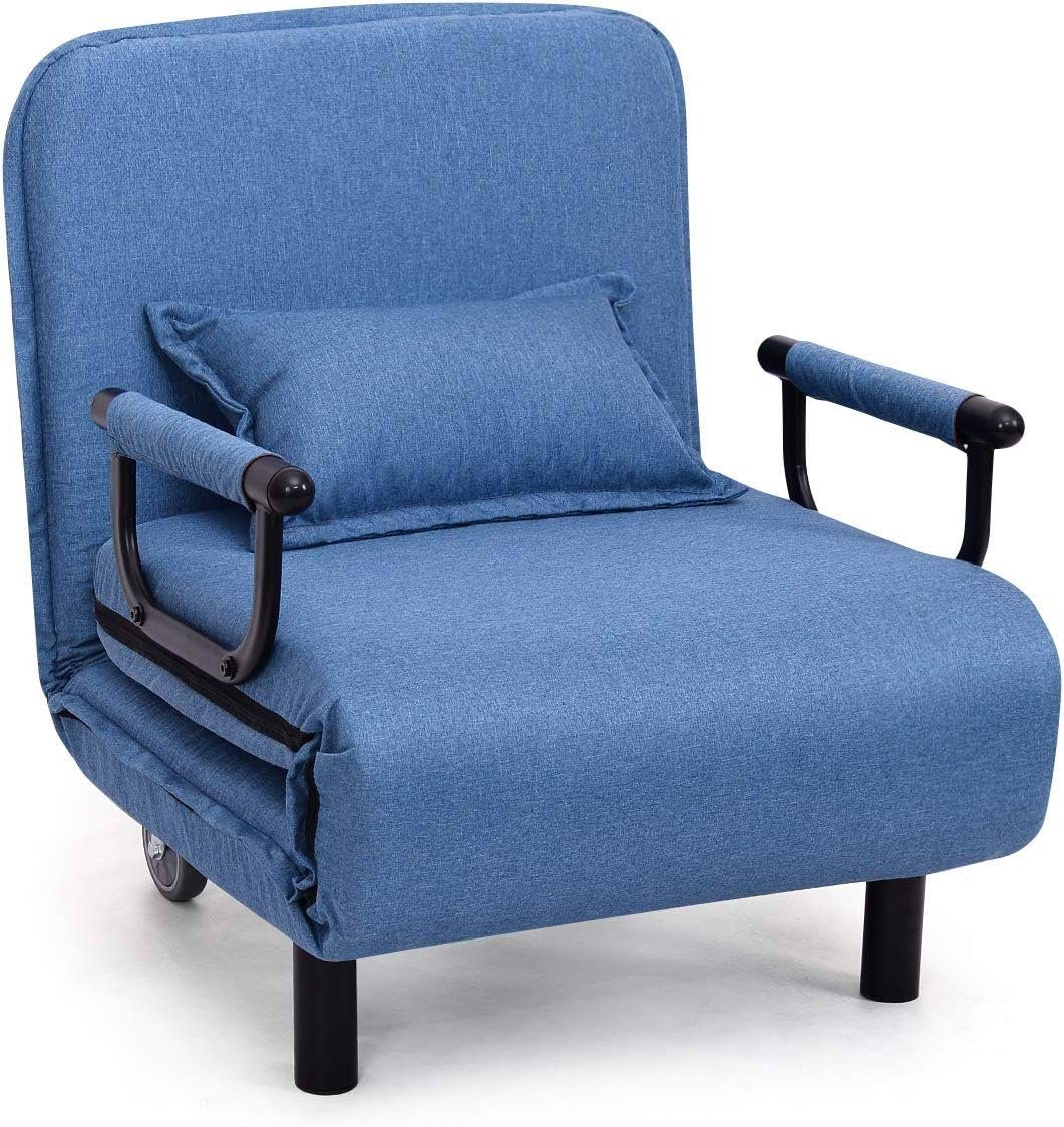 KOMFOTTEU Schlafsofa Klappsessel, mit verstellbarer Rückenlehne, bis 150kg