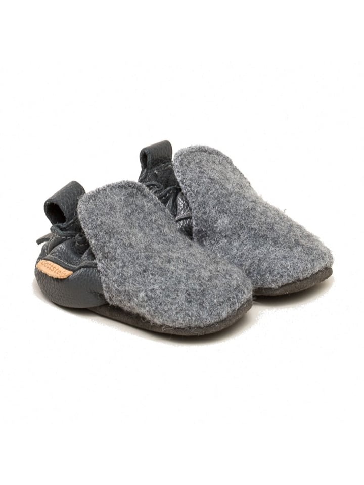 Gottstein Krabbelschuhe Plain in grau günstig kaufen