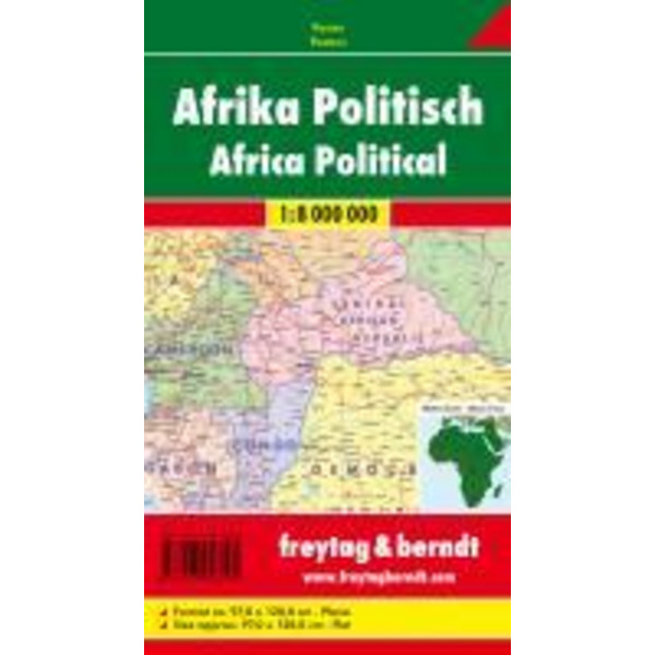FuB Afrika physisch-politisch 1 : 8 000 000 Planokarte - Straßenkarte