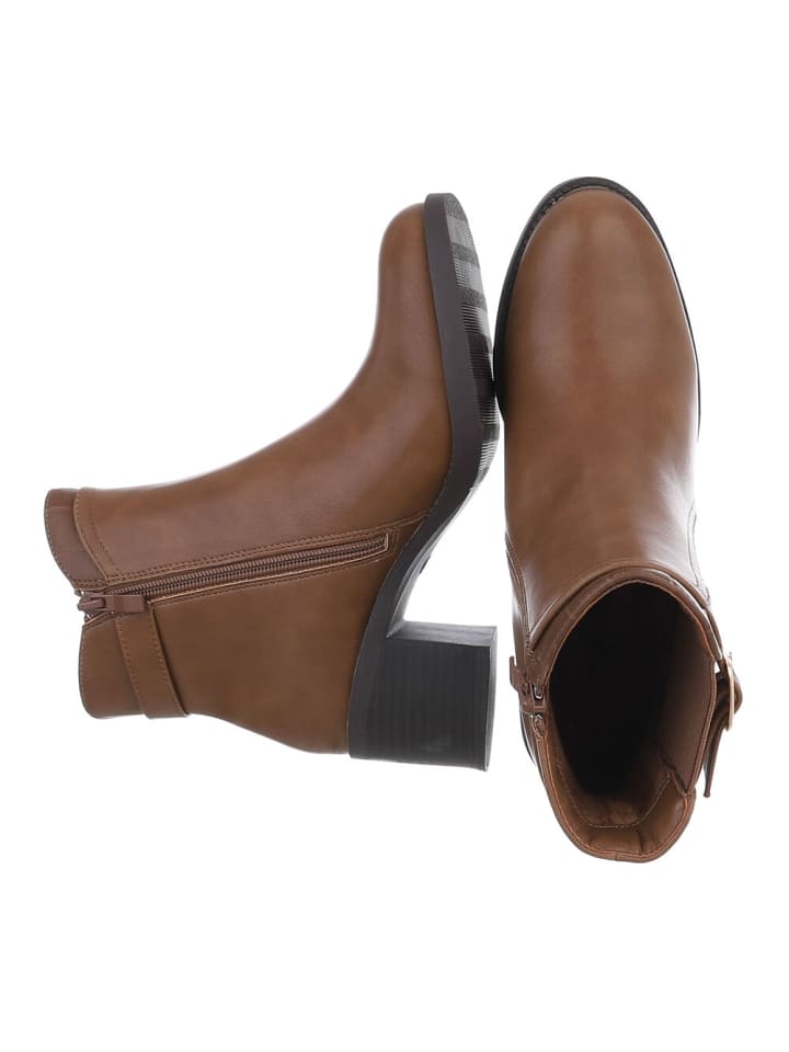 Ital-Design Stiefelette in Hellbraun günstig kaufen
