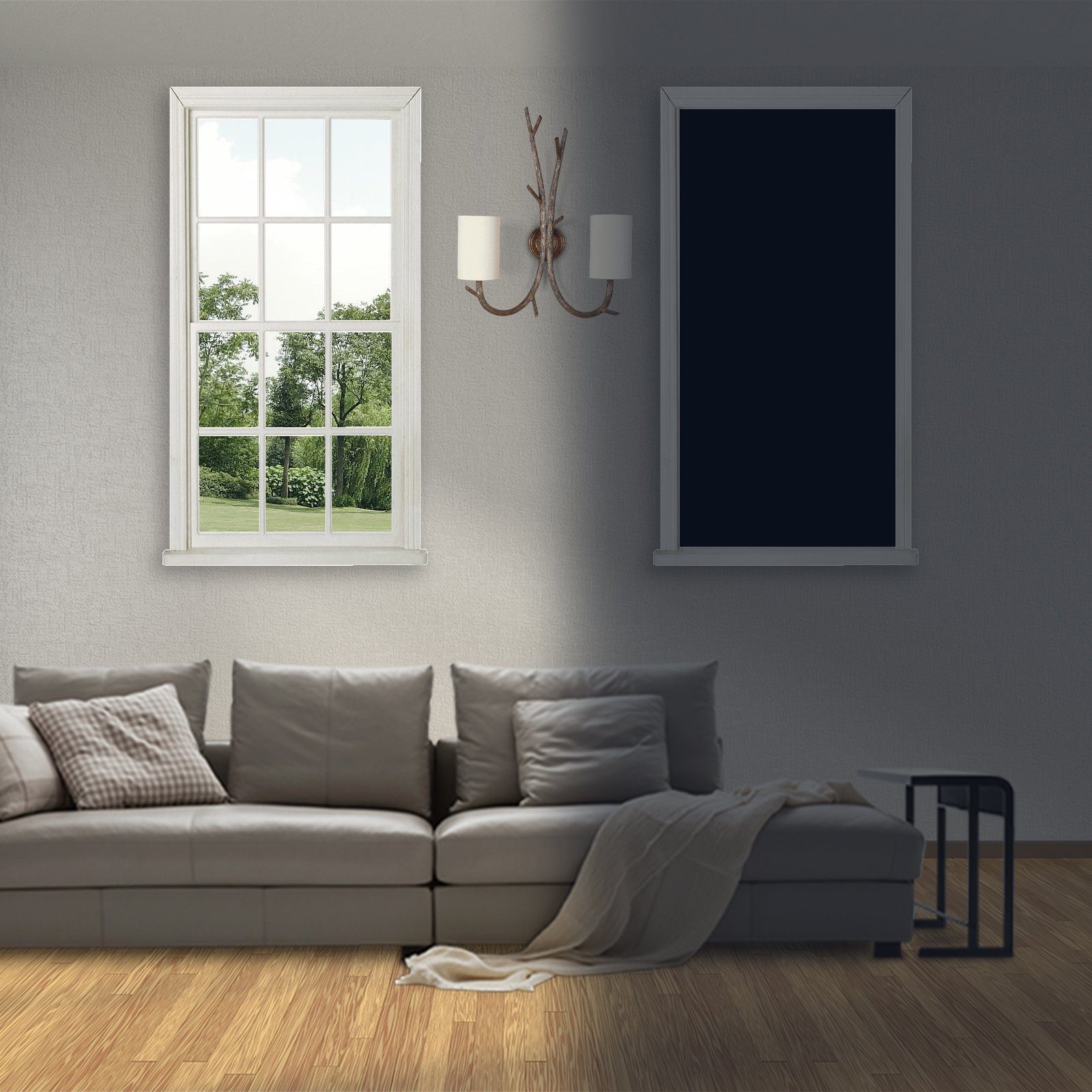 Scheibengardine DIY Verdunkelungsvorhang, 100% Blackout, thermisch isoliert, Sunicol, (1 St), verdunkelnd, für Wohnzimmer Schlafzimmer