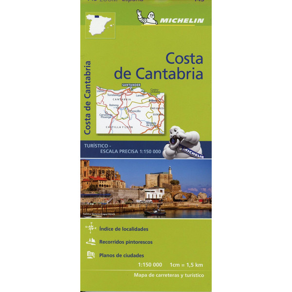 Michelin Costa de Cantabria - Straßenkarte