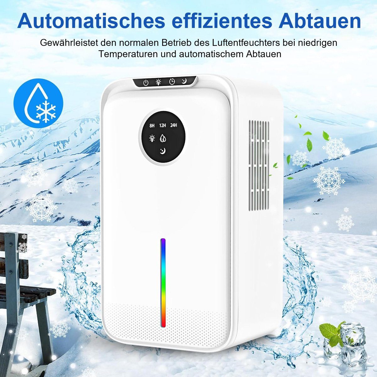 Yoyaxi Luftentfeuchter Tragbarer Luftentfeuchter für Zuhause, Effektive Entfeuchtung für Räume bis zu 720 Quadratfuß