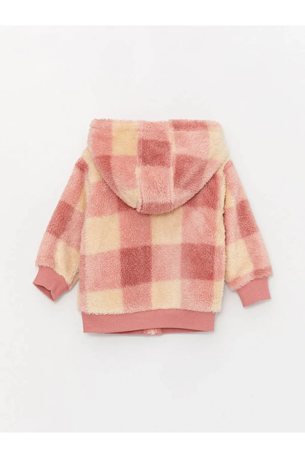 LC Waikiki  LCW Baby 2-teiliges Set aus langärmliger Strickjacke und Leggings aus Plüsch mit Kapuze für Babymädchen