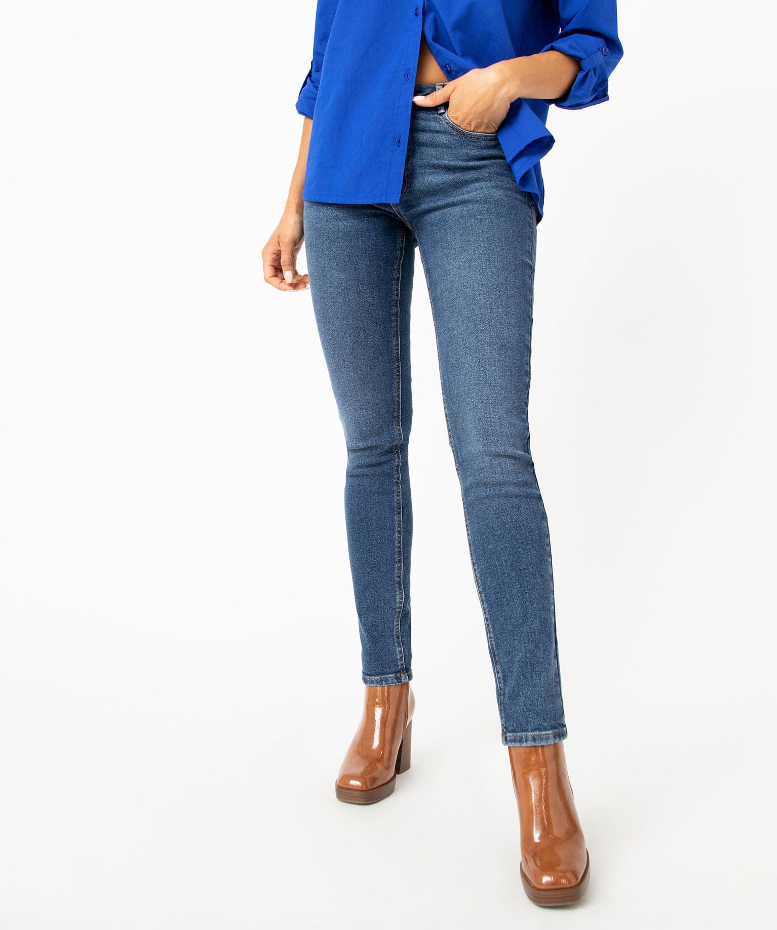Jean slim push up femme brut | GEMO