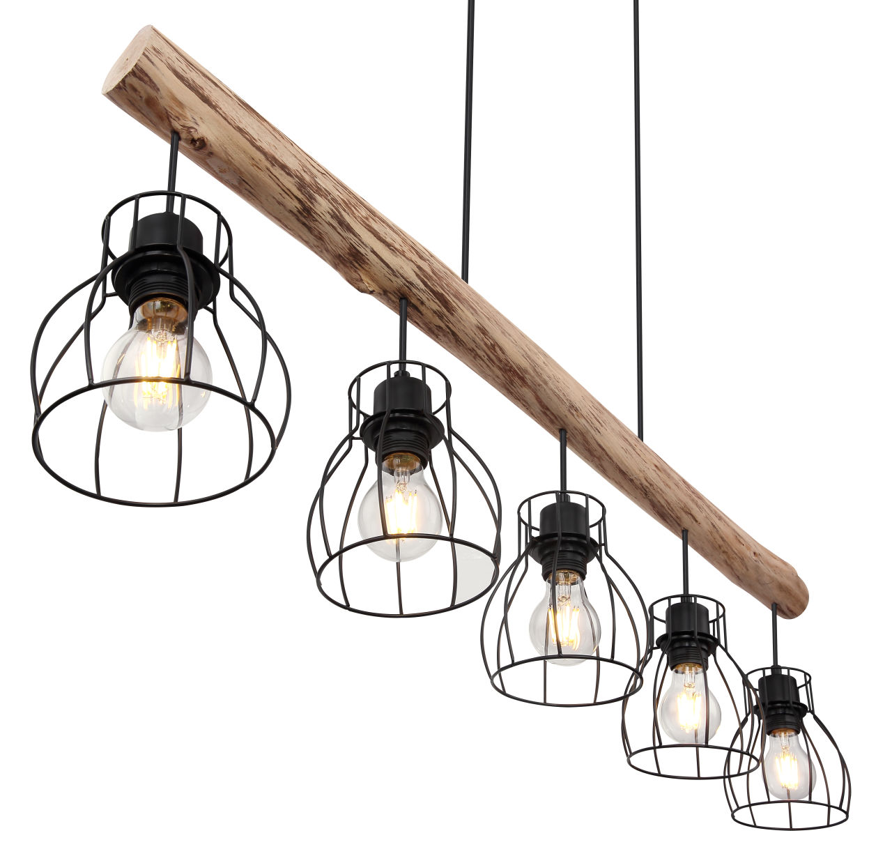 Globo Lighting - MINA - Hängeleuchte Metall schwarz, 5x E27