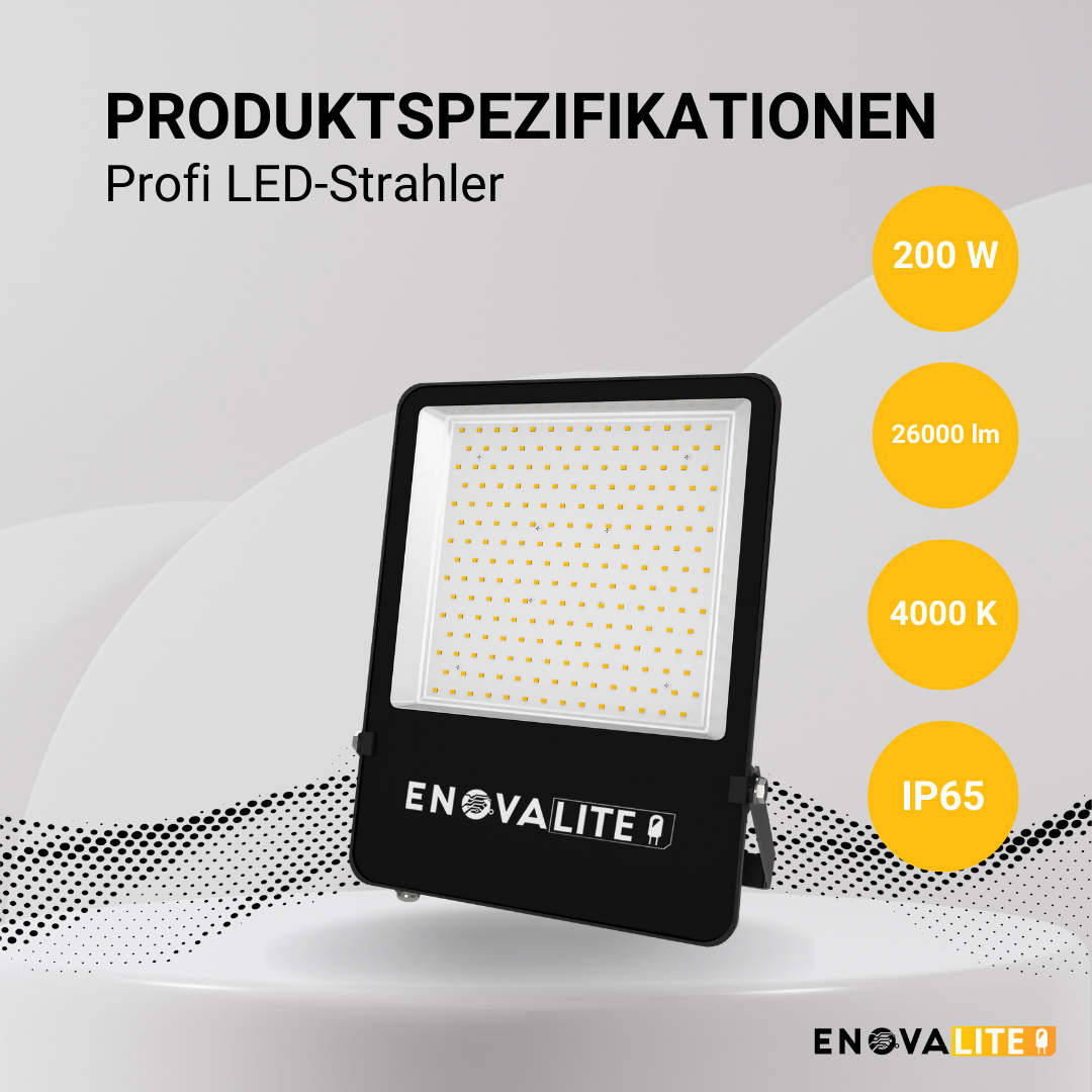 ENOVALITE LED-Fluter, 200 W, 4000 K