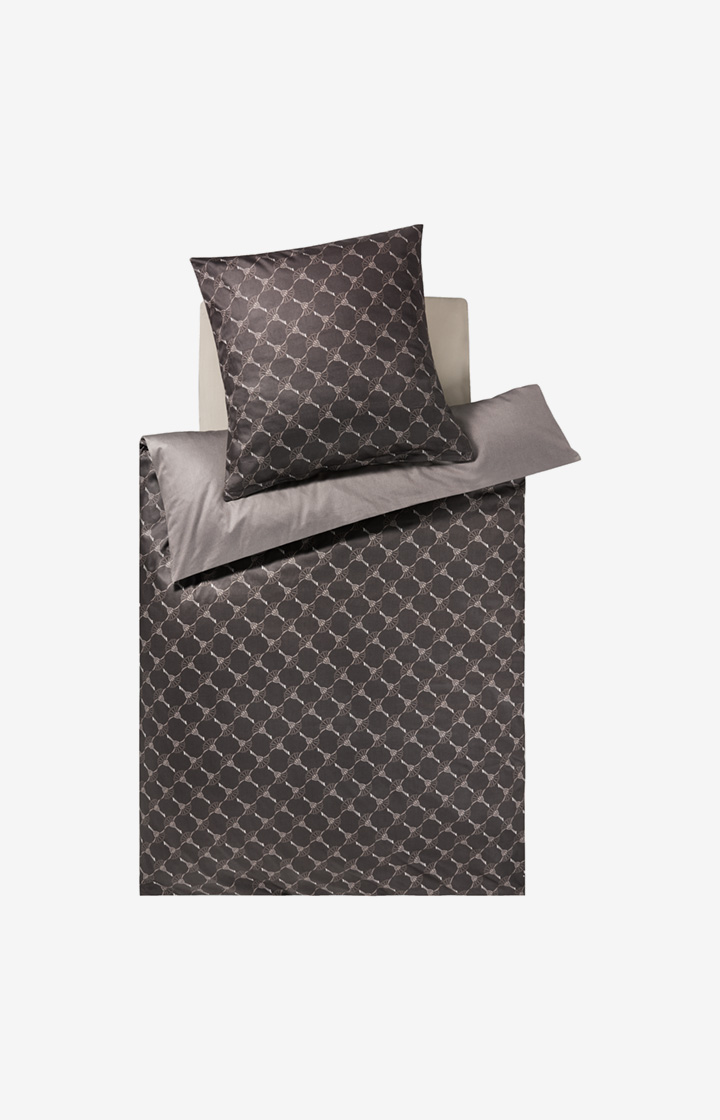 Bettwäsche Cornflower Double in Shiny Black, Schwarz/Grau - im JOOP!