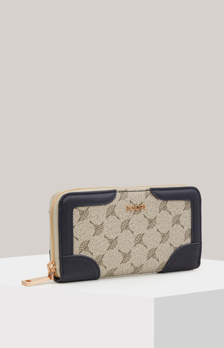 Geldbörse Mazzolino Edition Melete in Beige/Dunkelblau