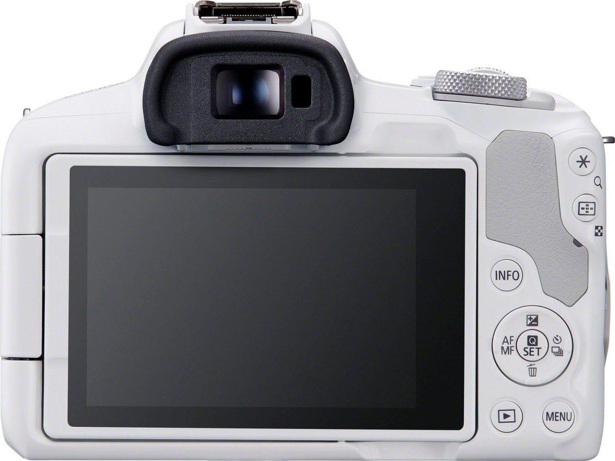 Canon EOS R50 + RF-S 18-45mm F4.5-6.3 IS STM Kit Systemkamera (RF-S 18-45mm F4.5-6.3 IS STM, 24,2 MP, Bluetooth, WLAN)