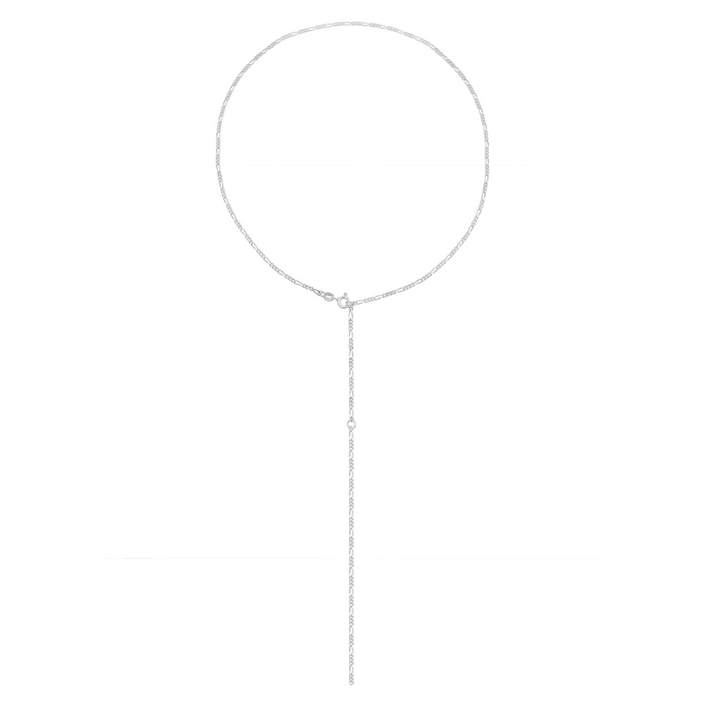 Elli Elli Collier Femmes Figaro Chaîne en Y Tendance Réglable en Argent Sterling 925 collier