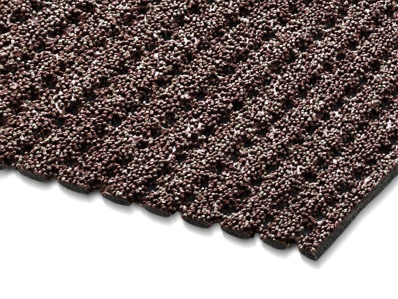 etm Sicherheitsmatte Outdoor PES, Glasgarn, PVC Braun 1200 x 2500 mm