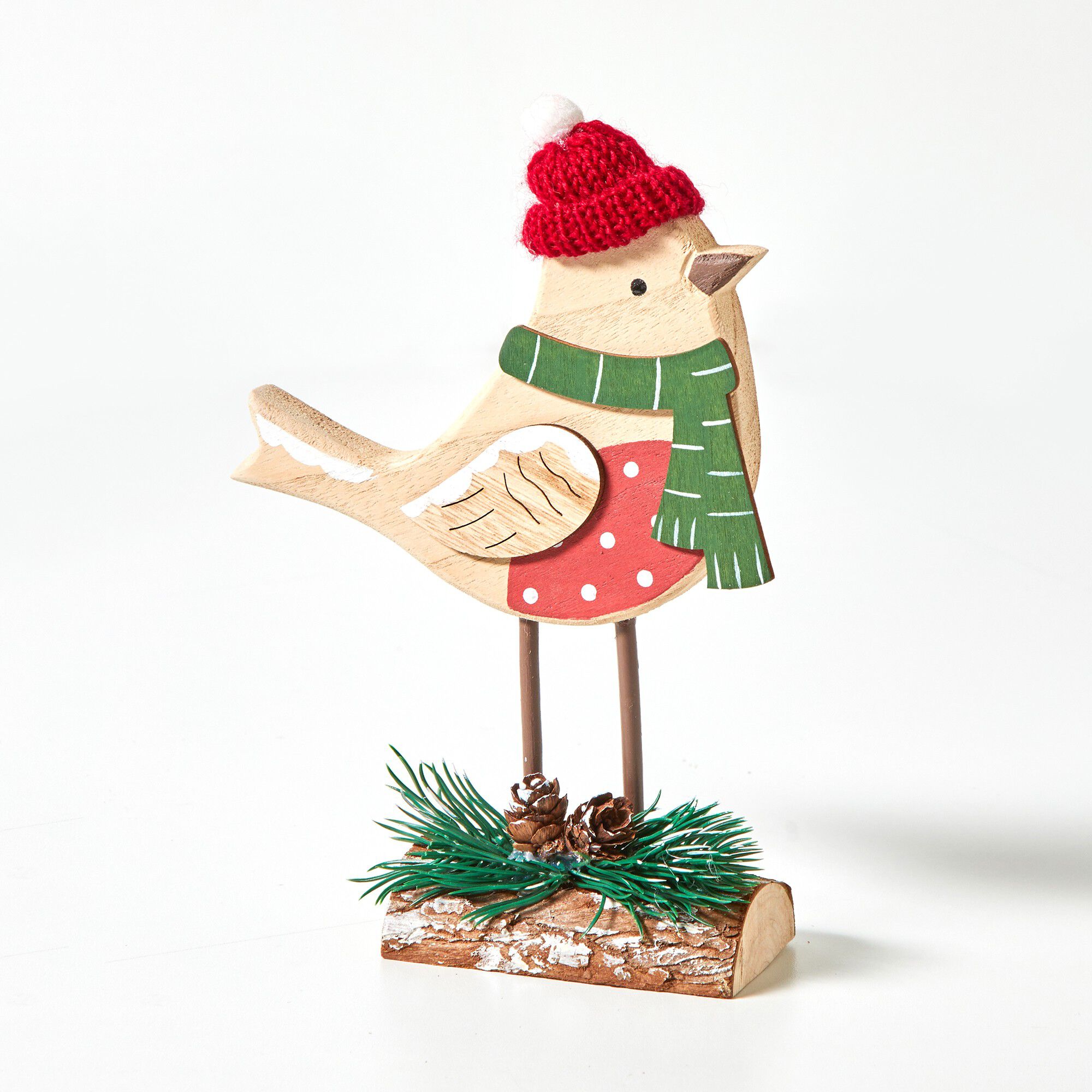 Décoration oiseau de Noël à poser