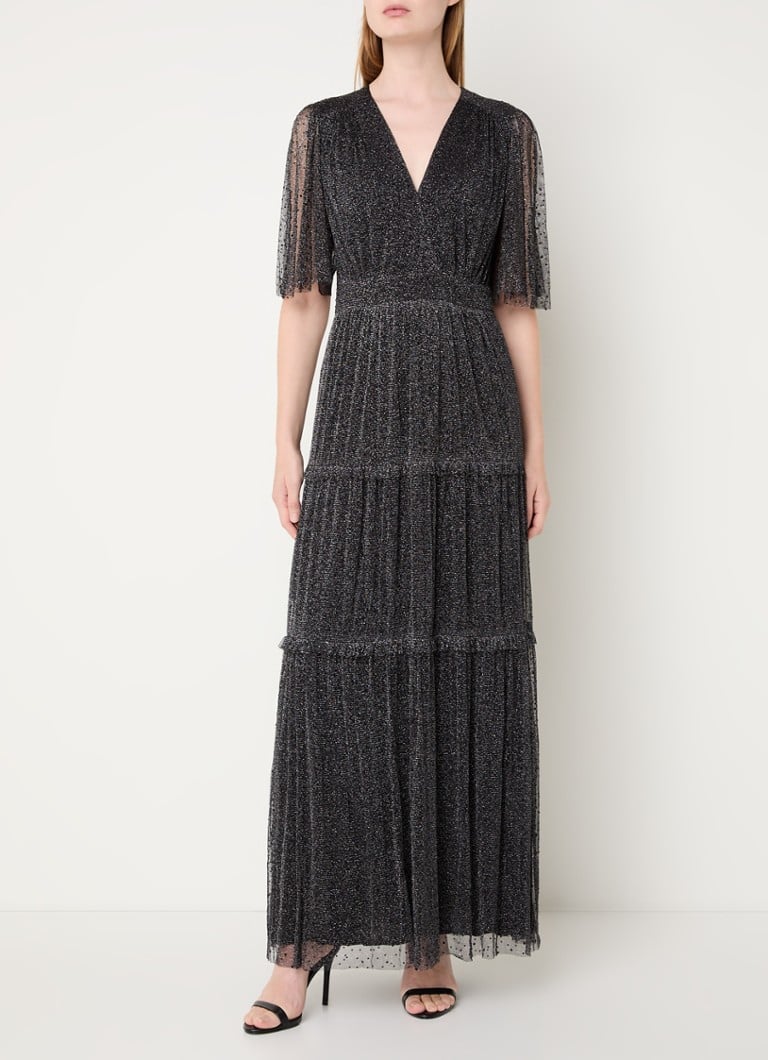 Rochie lungă tip tunică Ryan de la Ba&sh cu cristale și lurex.