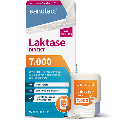 SANOTACT Laktase 7.000 FCC Mini-Tabletten  90 St  Tabletten