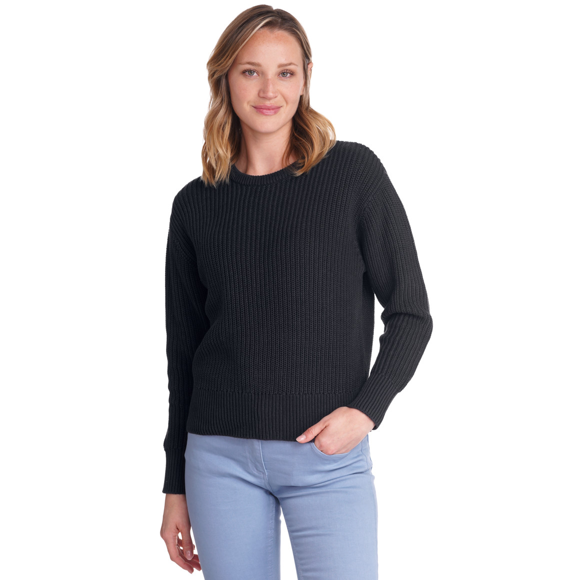 Damen Strickpullover mit Rundhalsausschnitt
