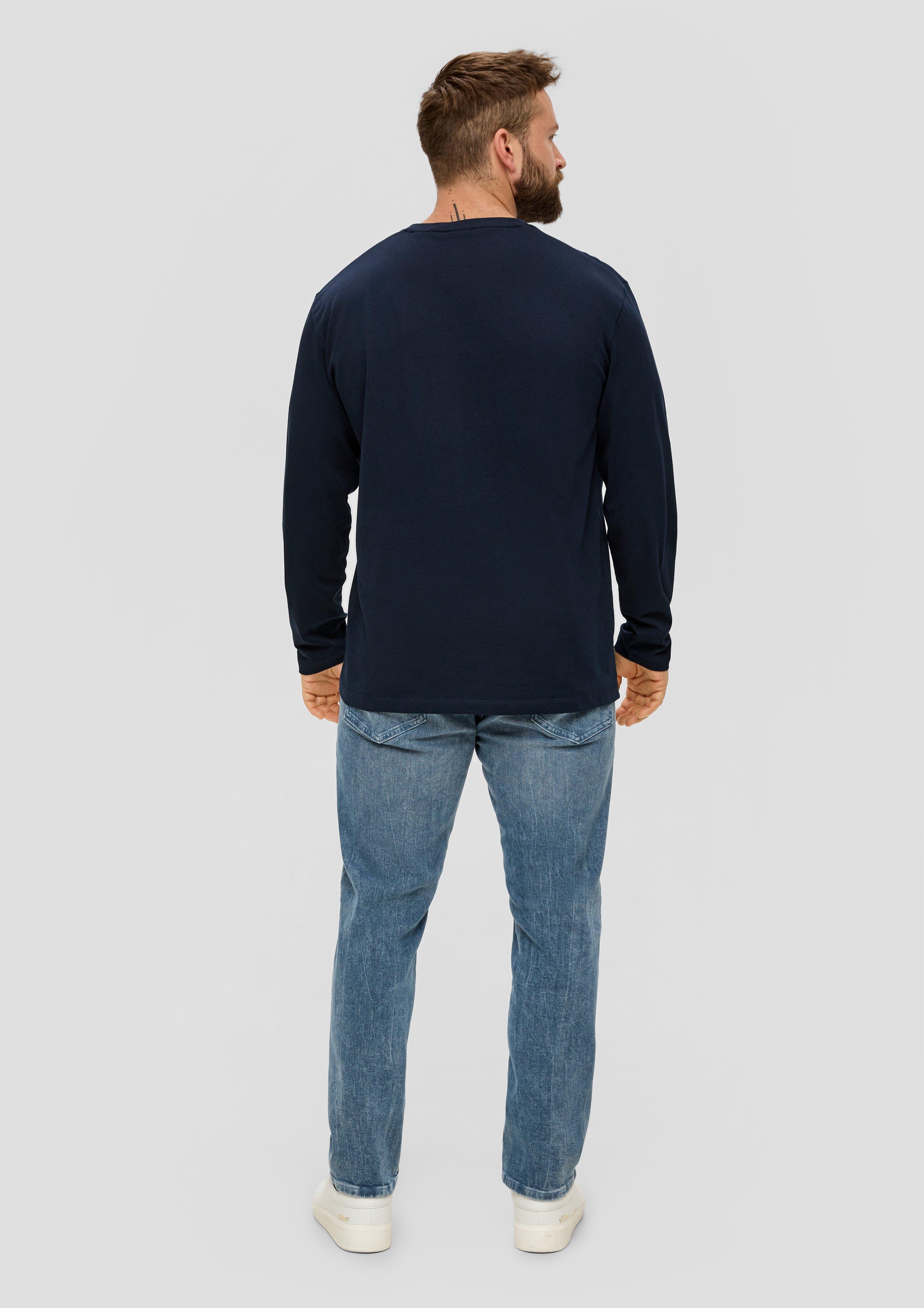 Longsleeve mit gummiertem Label-Print  2143244-59D1