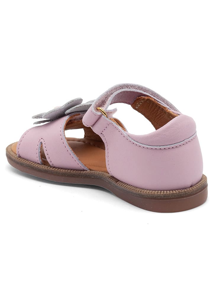 bisgaard Leder-Sandalen in Rosa/ Weiß günstig kaufen