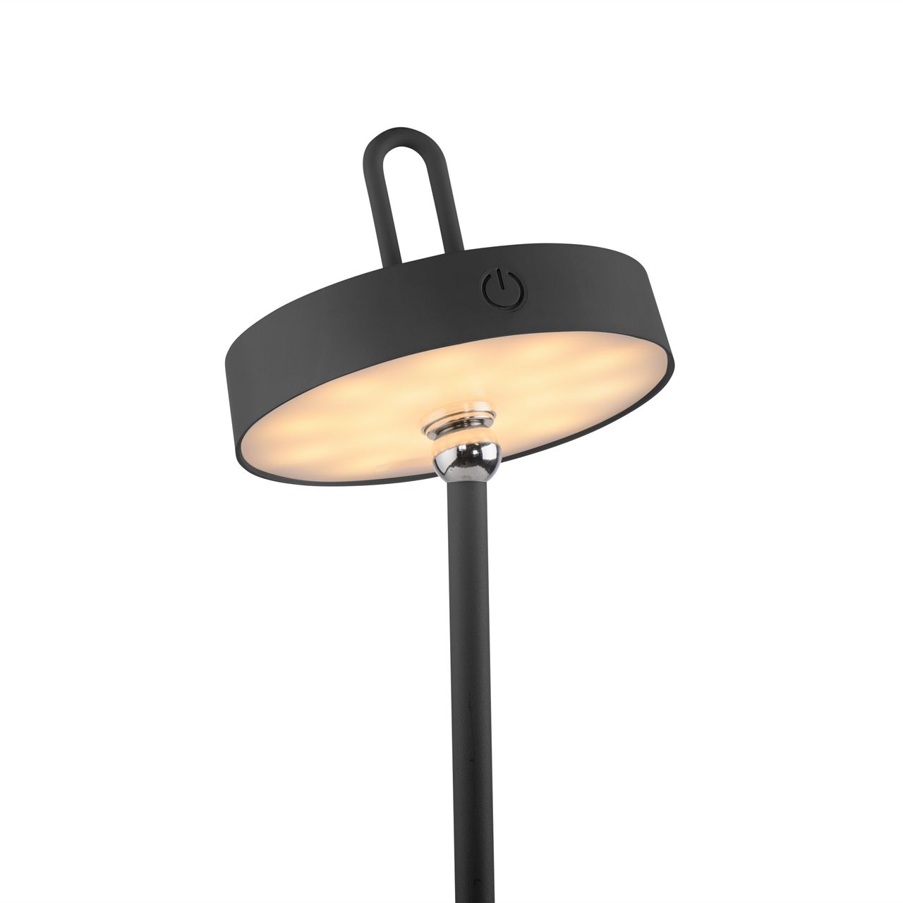JUST LIGHT Akku Tischleuchte AMAG, 1x LED-Board/1,50Watt/2700Kelvin, IP44, Schwarz
