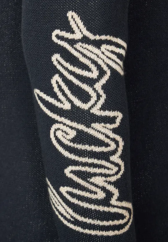CECIL Jacquard Hoodie Pullover