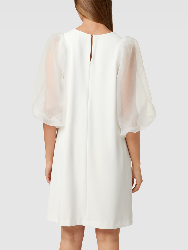 Cocktailkleid mit Ballonärmeln in offwhite