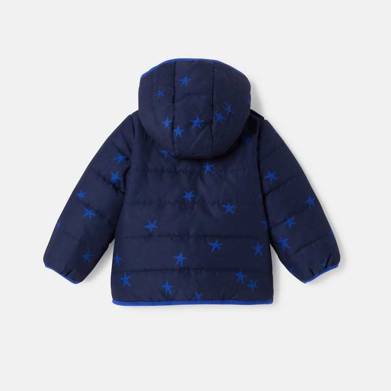 Doudoune à capuche imprimé étoiles bleue bébé garçon Absorba