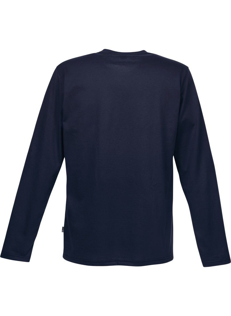 Trigema T-Shirt TRIGEMA Langarmshirt aus 100% Baumwolle