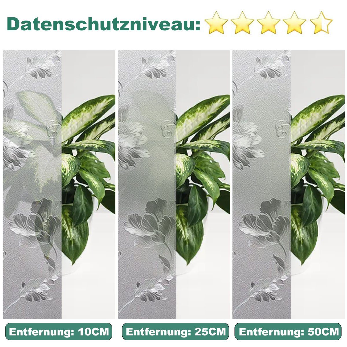 Fensterfolie Fensterfolie Blickdicht,Klebefolie Fenster für Wohnzimmer, Bunt Tulpe, FeelGlad