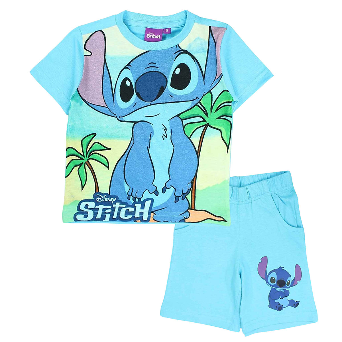 Shorty Lilo & Stitch - Set T-Shirt & Kurze Hose für Jungen