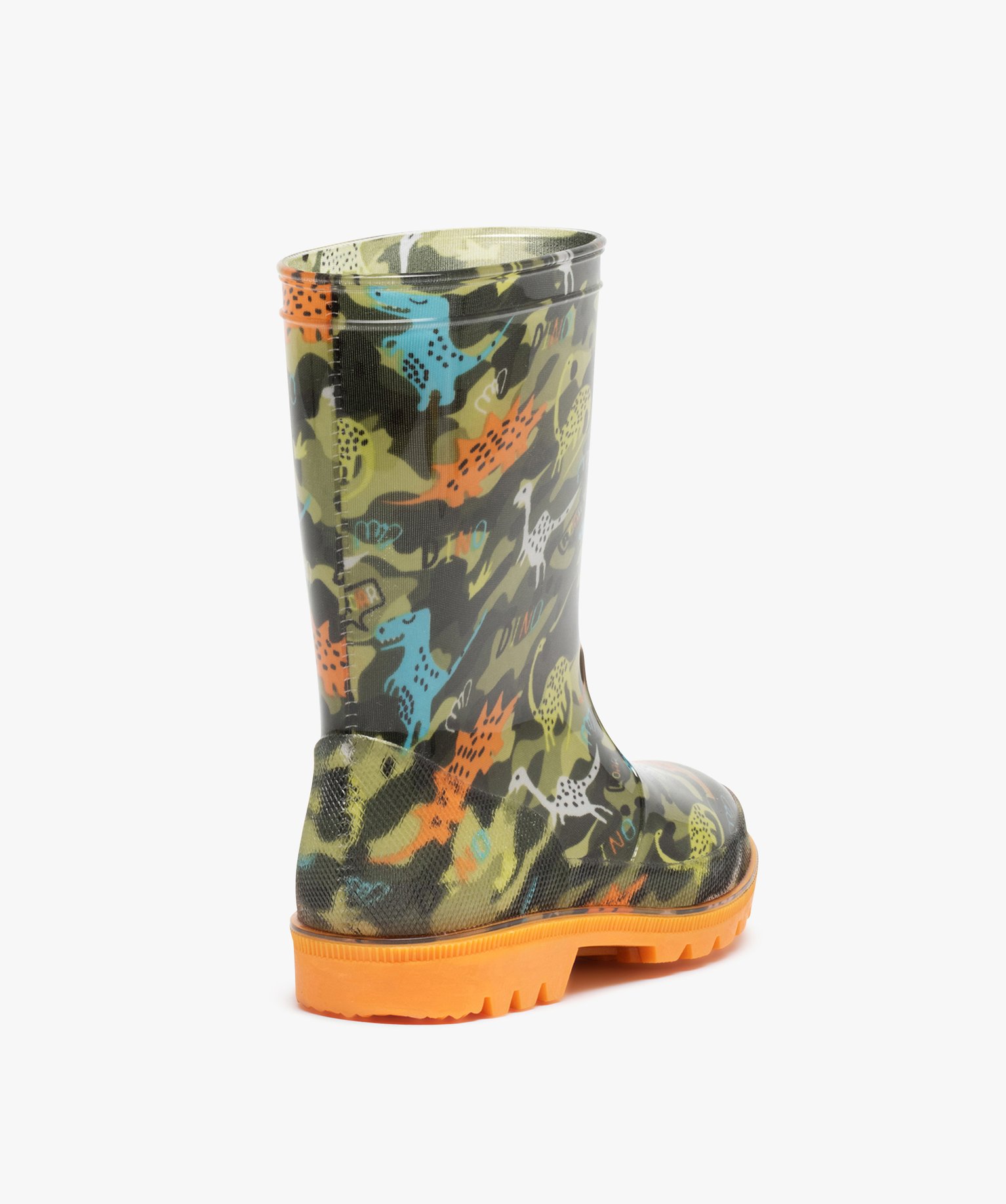 Bottes de pluie Garçon imprimées dinosaures kaki | GEMO