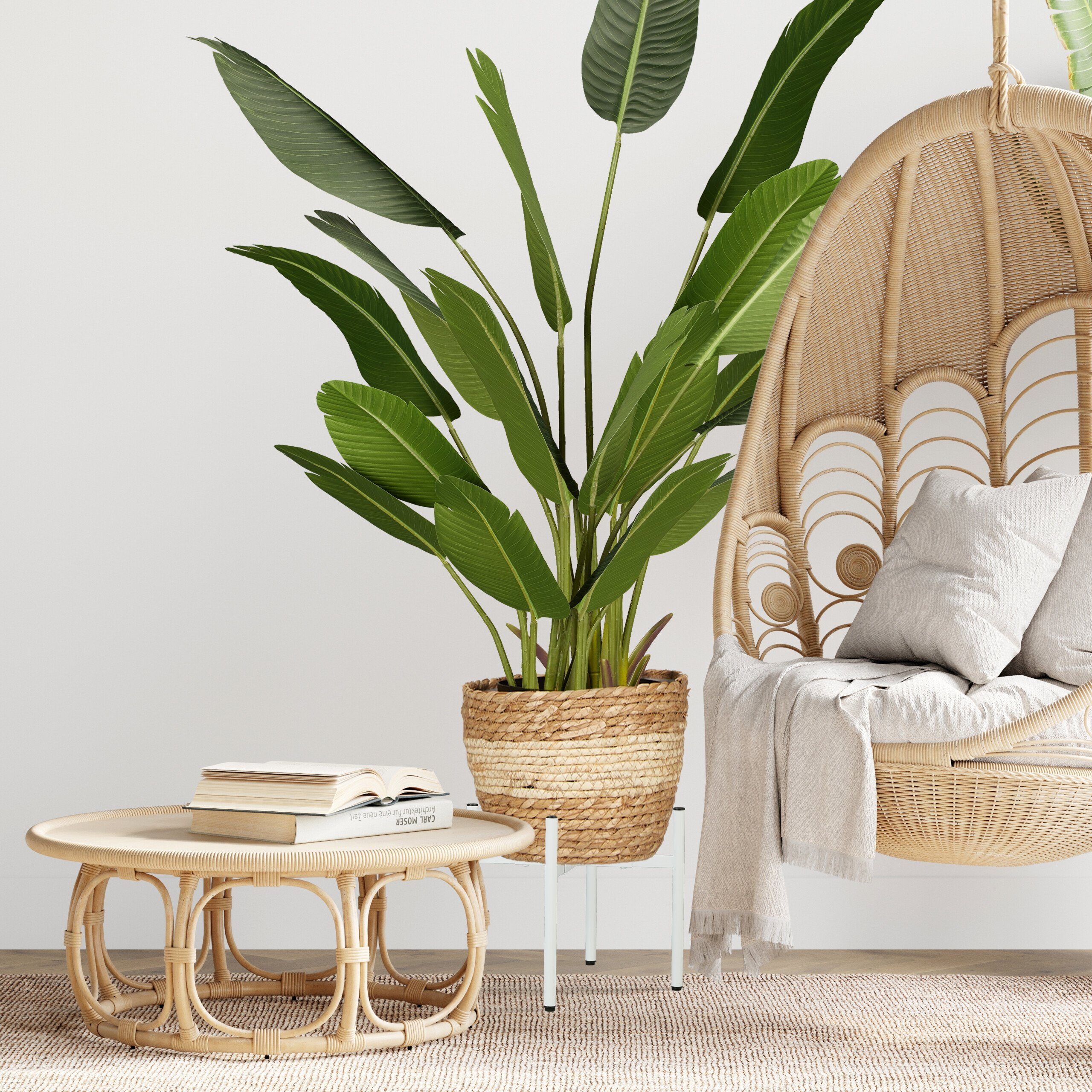 relaxdays Blumenständer Verstellbarer Pflanzenständer 2er Set, Weiß