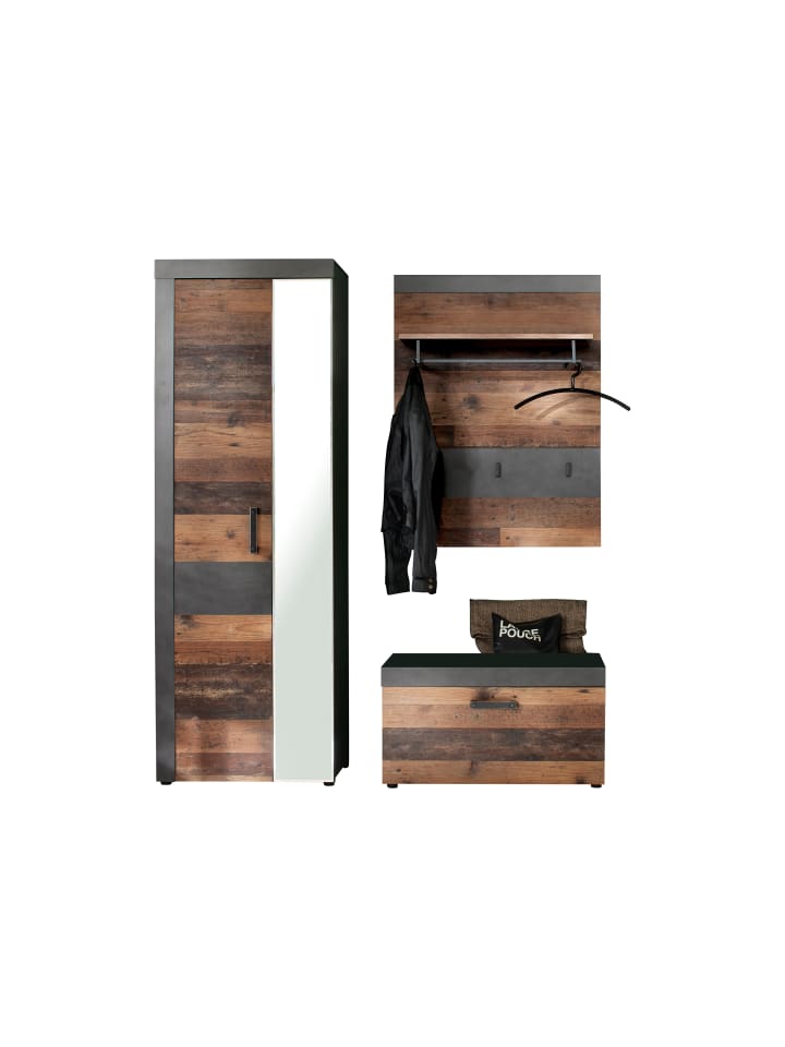 ebuy24 Garderobenaufstellung Irwin B Braun 160 x 37 cm günstig kaufen onesize